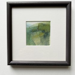 Tree Retreat mounted and framed in dark grey wooden frame