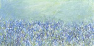 First Whisper Of Summer painting on canvas of bluebells