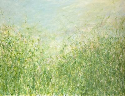 Abundance 76 x 100cm original painting of a summer meadow on canvas in acrylics